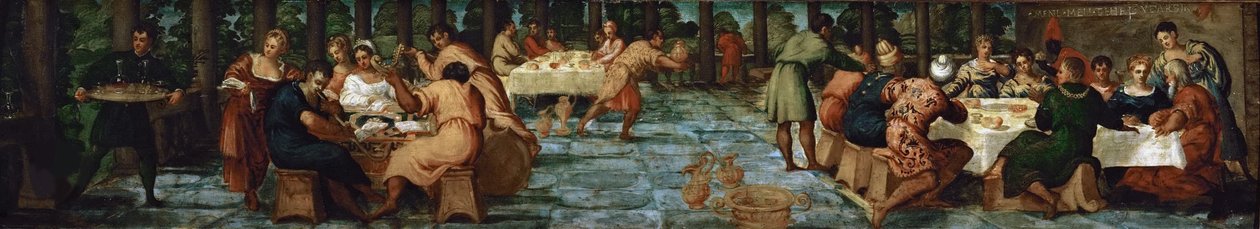 A festa de Belsazar, ca 1543. de Jacopo Robusti Tintoretto