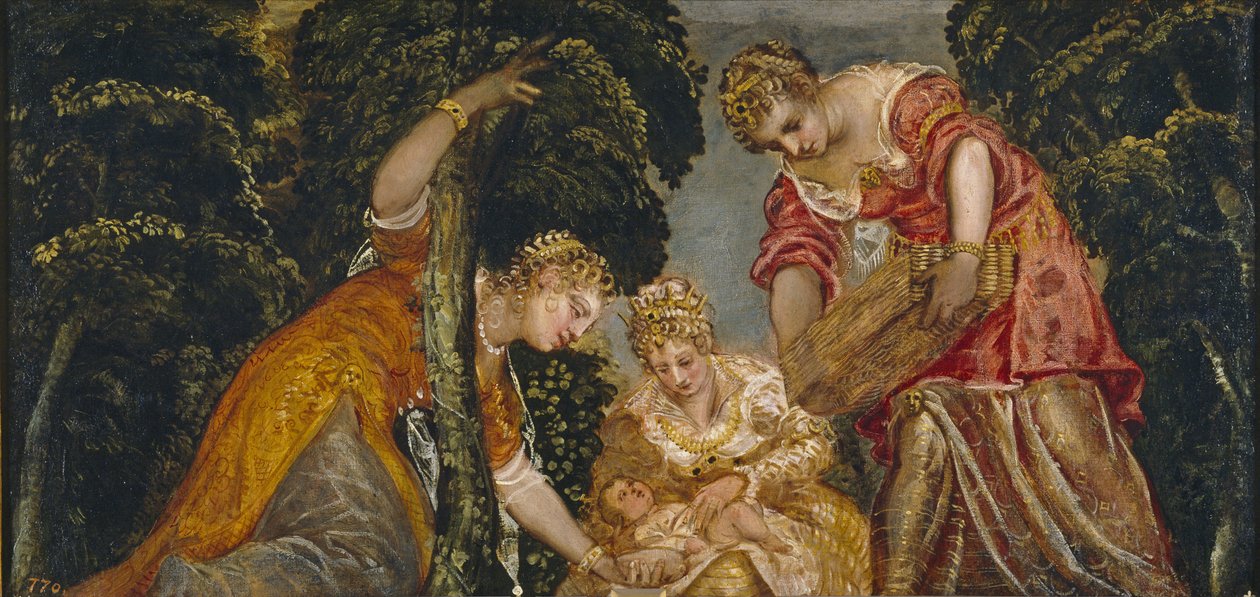 O Achado de Moisés de Jacopo Robusti Tintoretto