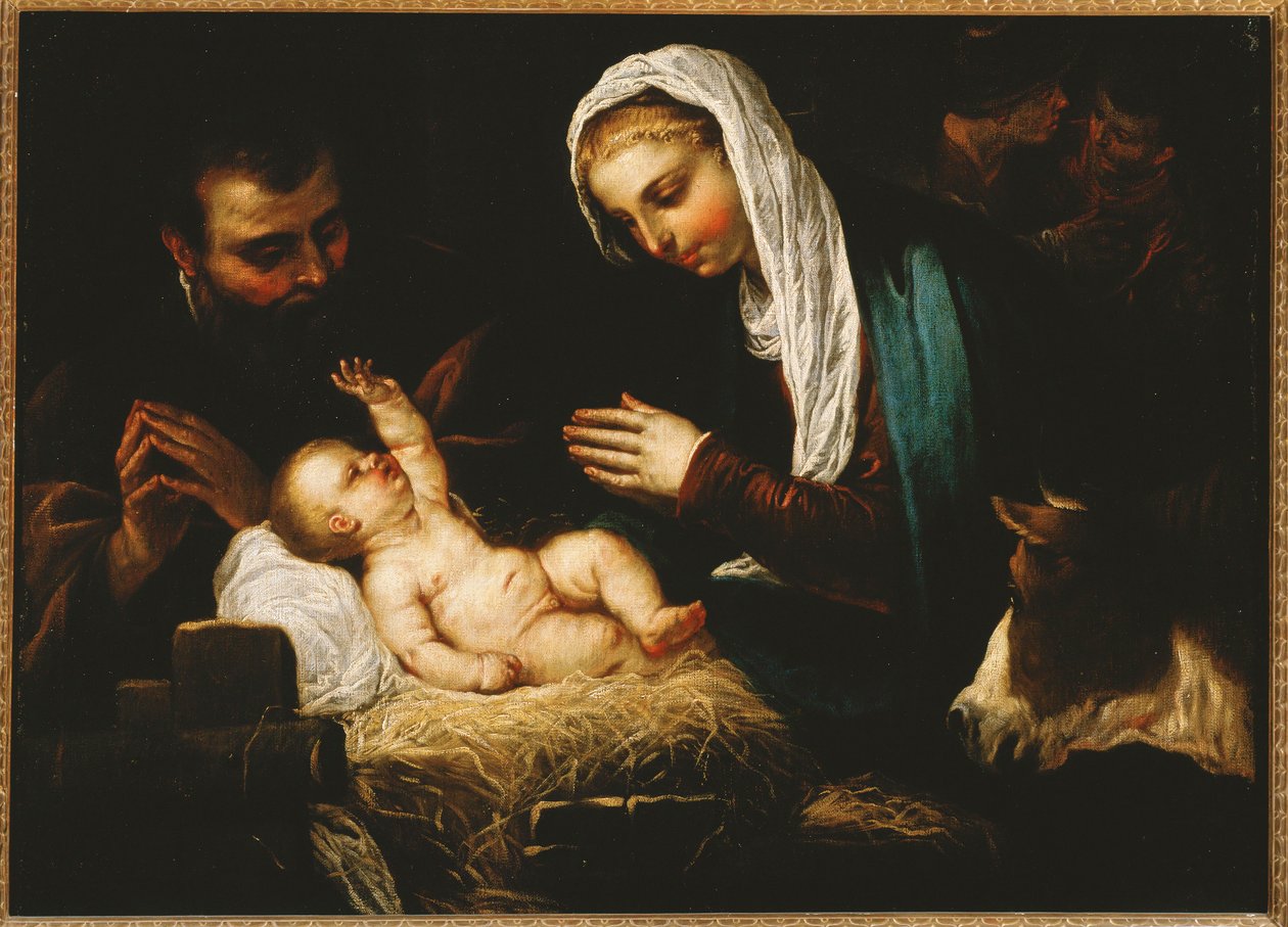 A Sagrada Família ... (pintura sobre tela) de Jacopo Robusti Tintoretto
