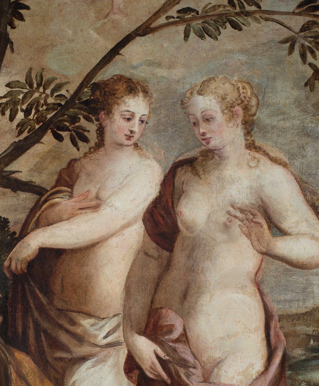O julgamento do detalhe de Paris. de Jacopo Robusti Tintoretto