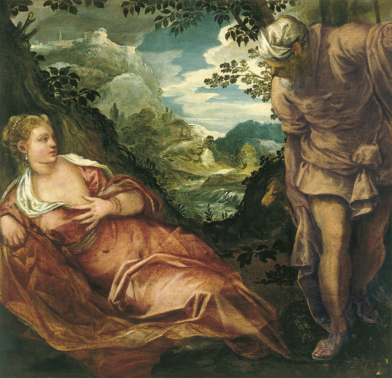 O encontro de Judá e Tamar de Jacopo Robusti Tintoretto