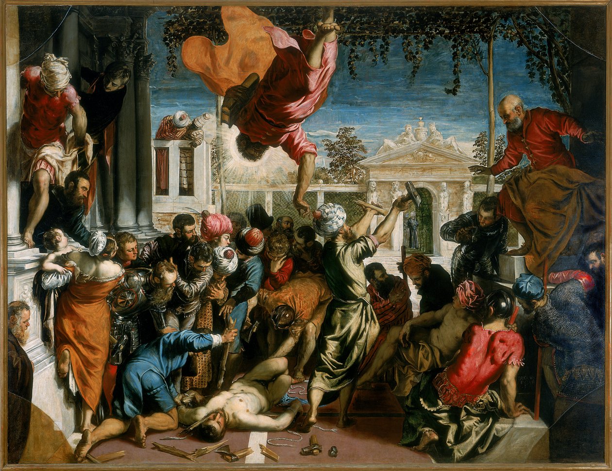 O milagre de São Marcos libertando um escravo, 1548 de Jacopo Robusti Tintoretto