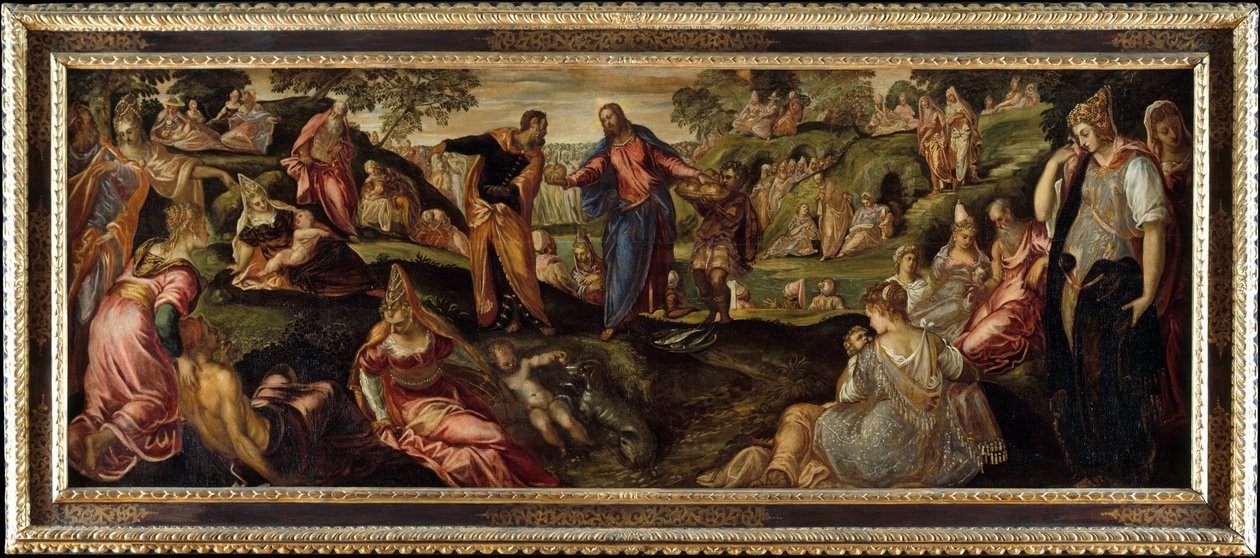O milagre dos pães e dos peixes, c.1545–50 de Jacopo Robusti Tintoretto