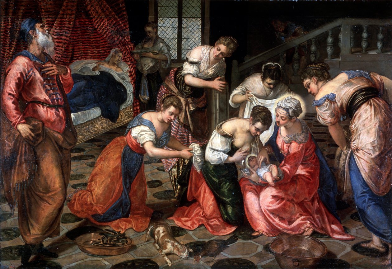 A Natividade de João Batista, 1550. de Jacopo Robusti Tintoretto