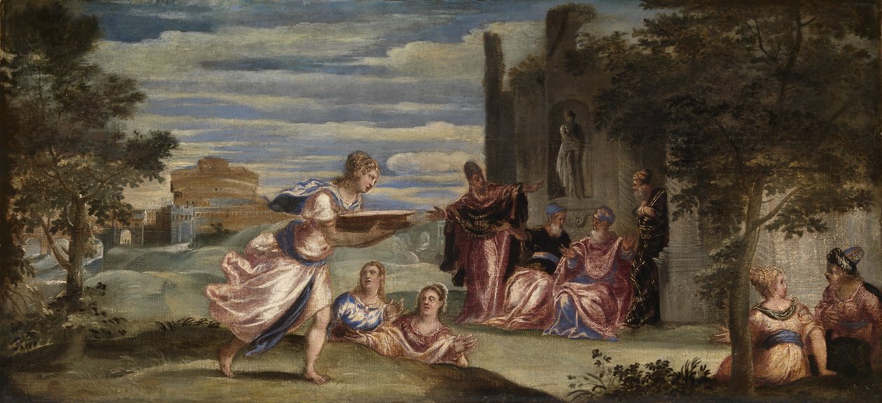 A Provação de Tuccia, c.1555 (óleo sobre tela) de Jacopo Robusti Tintoretto