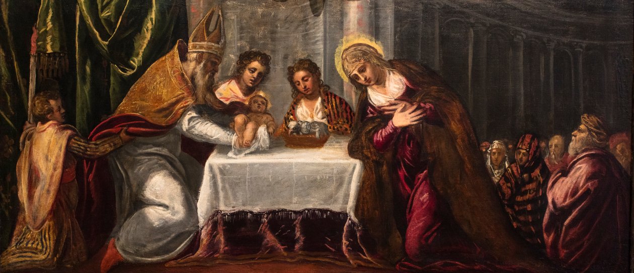 A Apresentação no Templo, cerca de 1540 (óleo sobre tela) de Jacopo Robusti Tintoretto