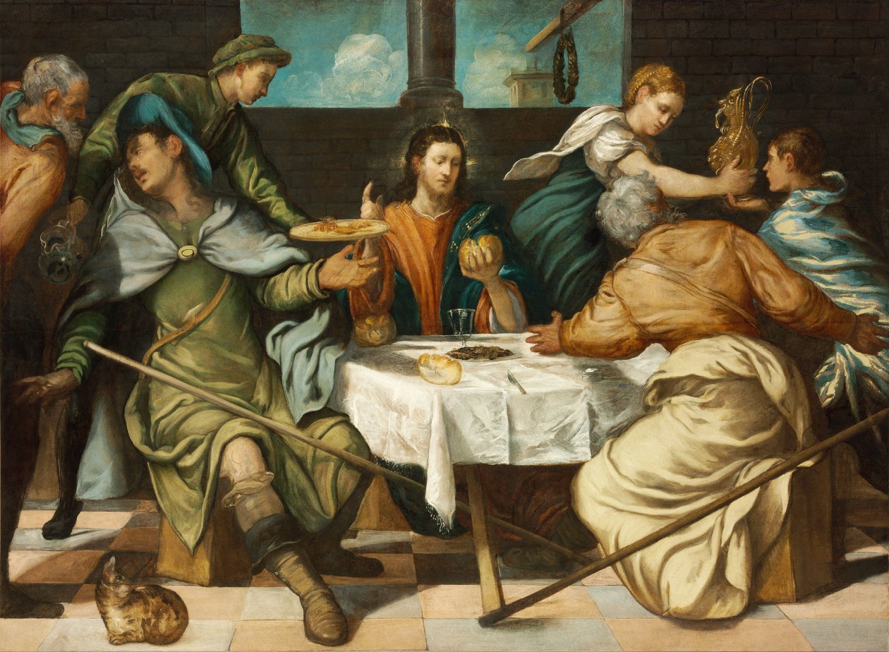 A Ceia em Emaús de Jacopo Robusti Tintoretto