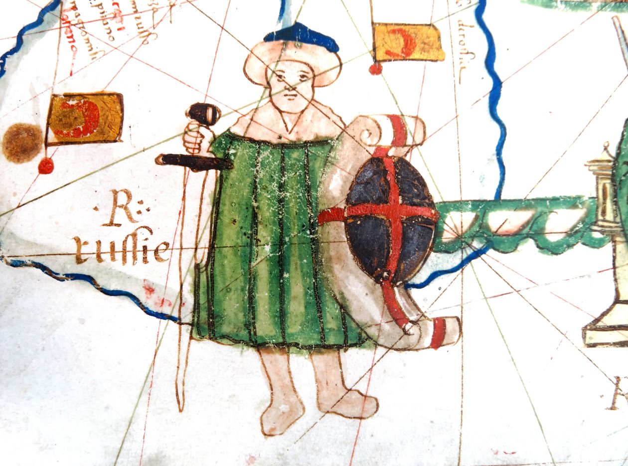 Detalhe da Turquia a partir de um mapa renascentista da Europa, Jacopo Russo (depois), 1528 de Jacopo Russo