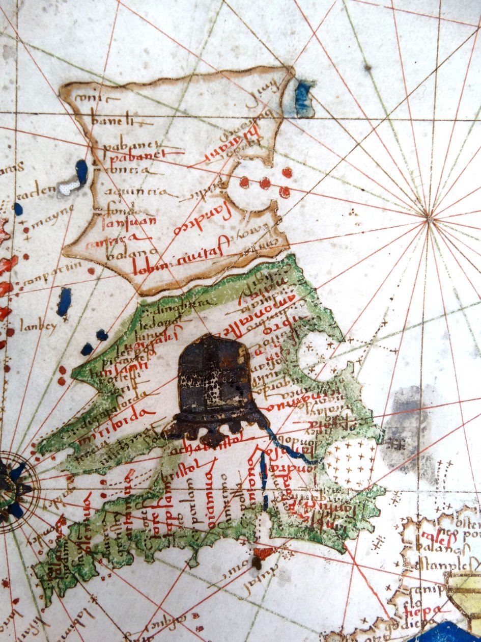 Inglaterra, País de Gales e Escócia, de um mapa renascentista da Europa, Jacopo Russo (depois), 1528 de Jacopo Russo