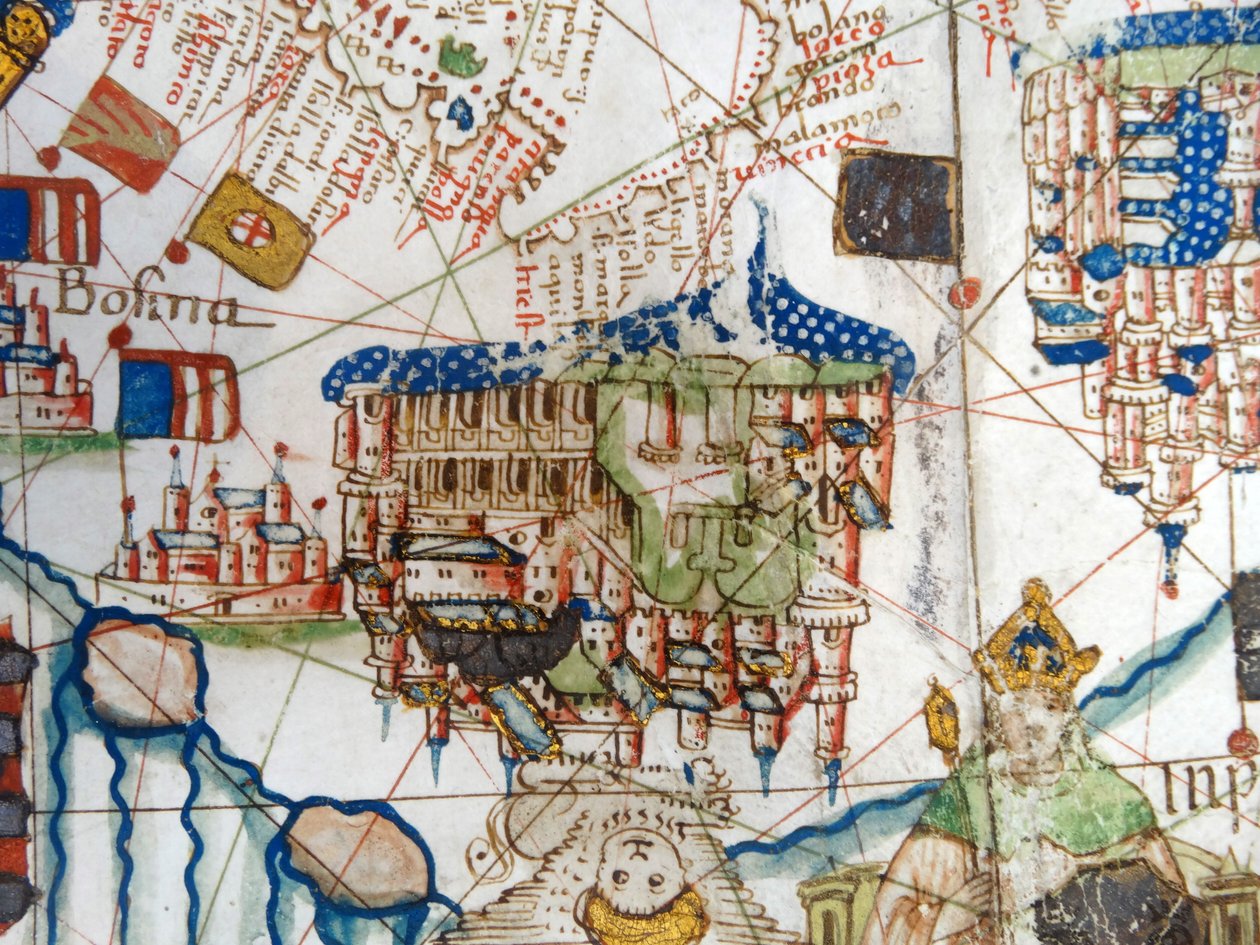 Mapa renascentista da Europa, Jacopo Russo (depois), 1528 de Jacopo Russo