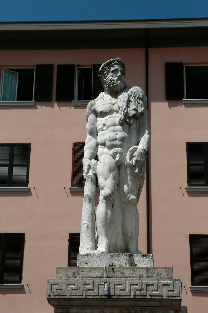 Estátua, de, hercules, por, jacopo sansovino, Brescello, província, de, emilia romagna, itália de Jacopo Sansovino