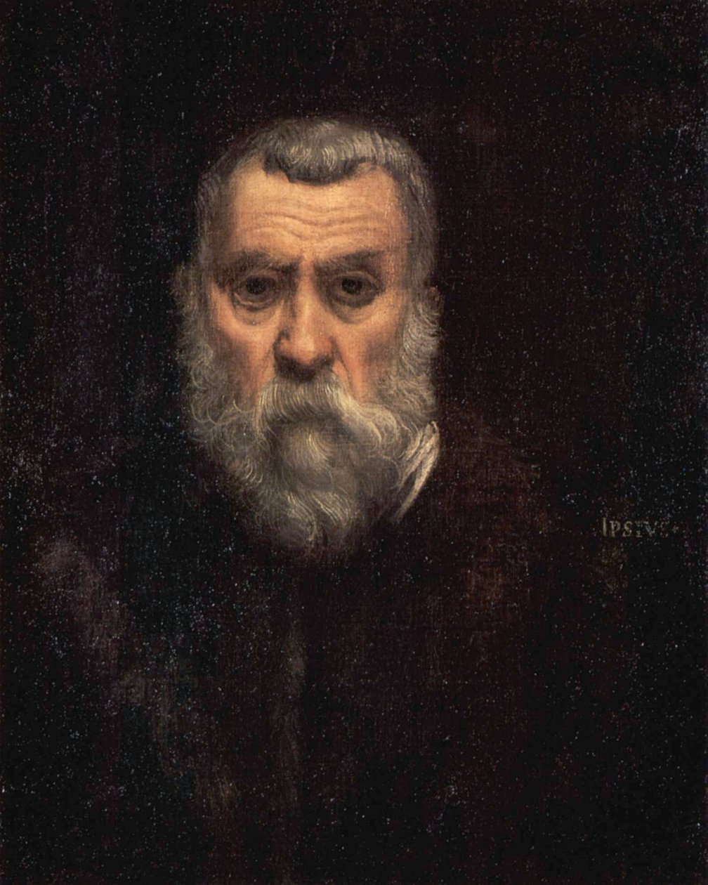 Francês:  Autoportrait Autorretrato de Jacopo Tintoretto