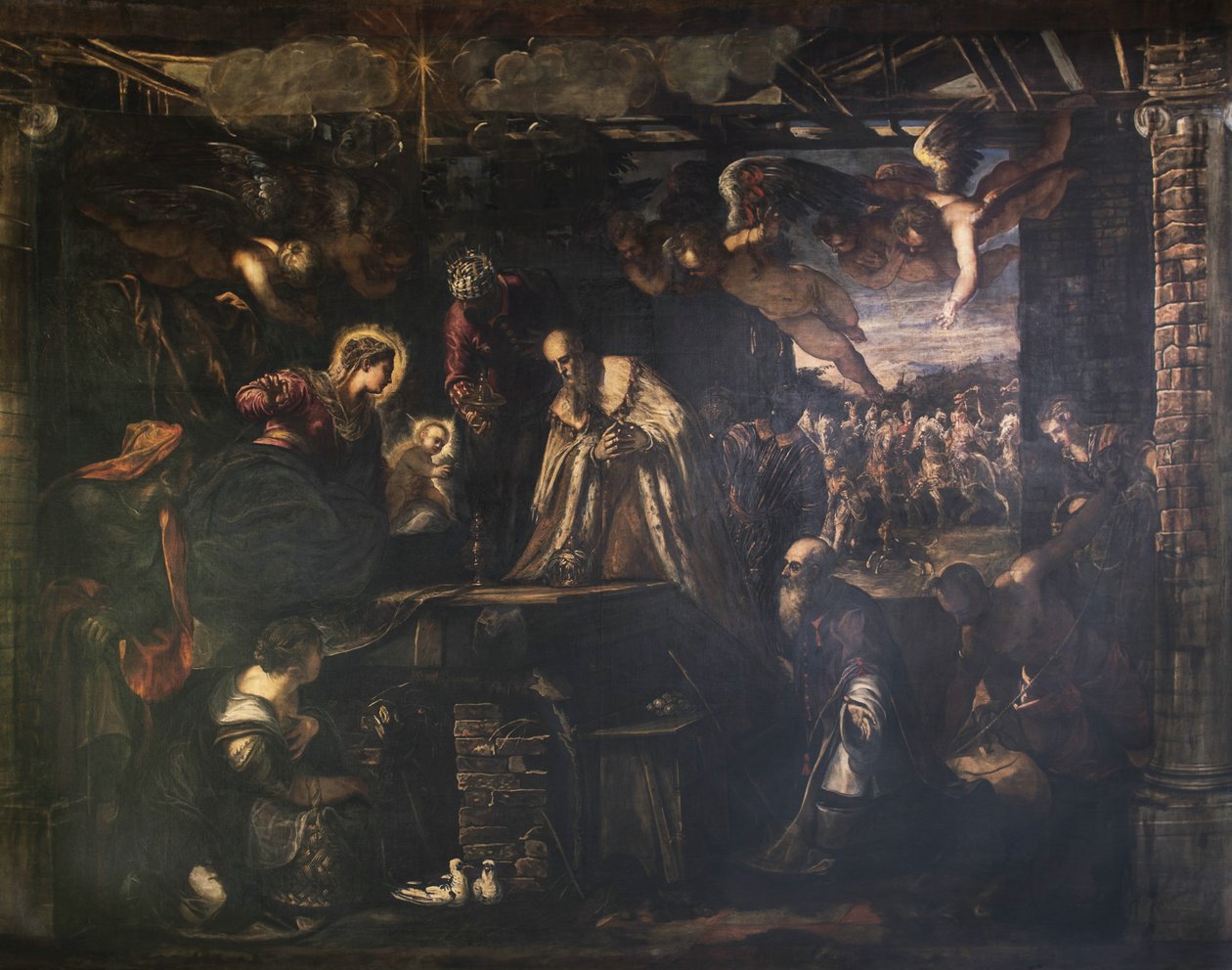 A Adoração dos Magos, 1582. de Jacopo Tintoretto