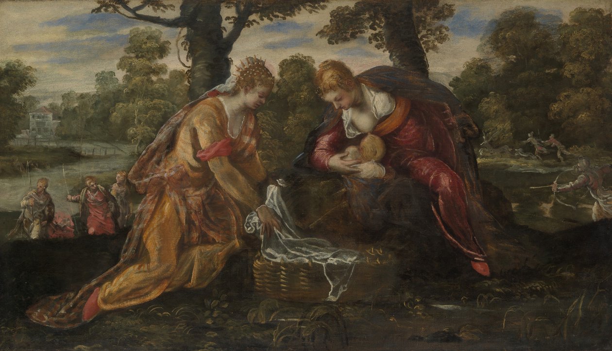 O Achado de Moisés, 1560s. de Jacopo Robusti Tintoretto