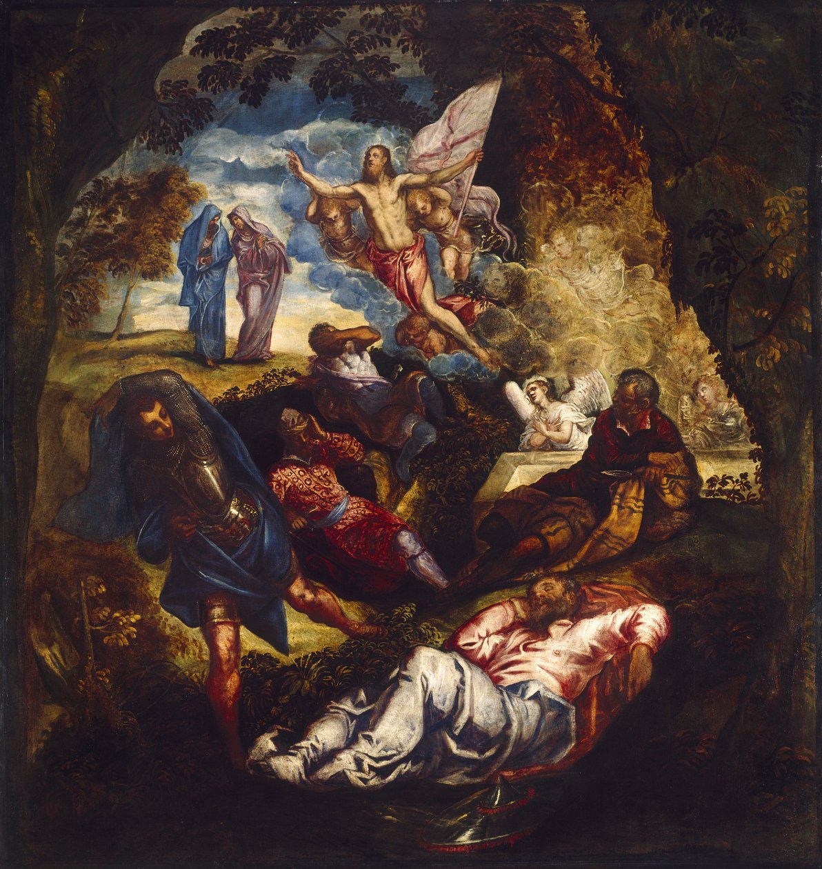 A Ressurreição de Cristo, meados da década de 1550 - início da década de 1570 de Jacopo Tintoretto