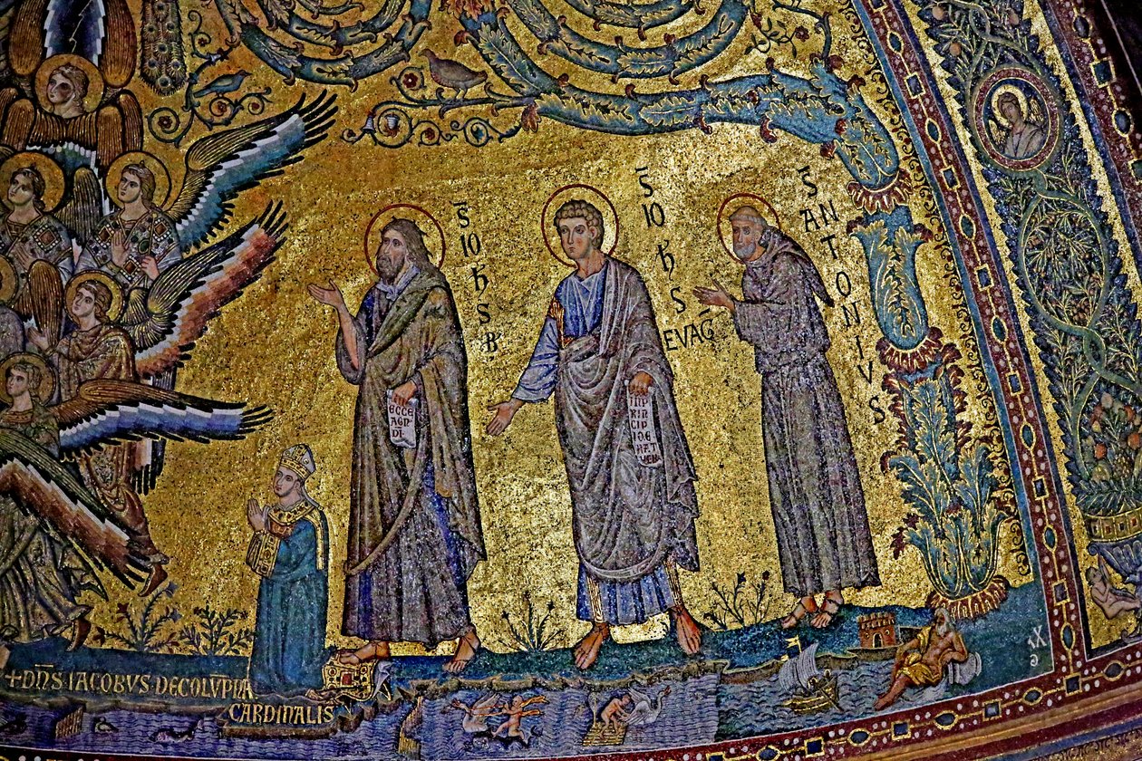 Os cardeais, abside, c.1290 (mosaico) de Jacopo Torriti