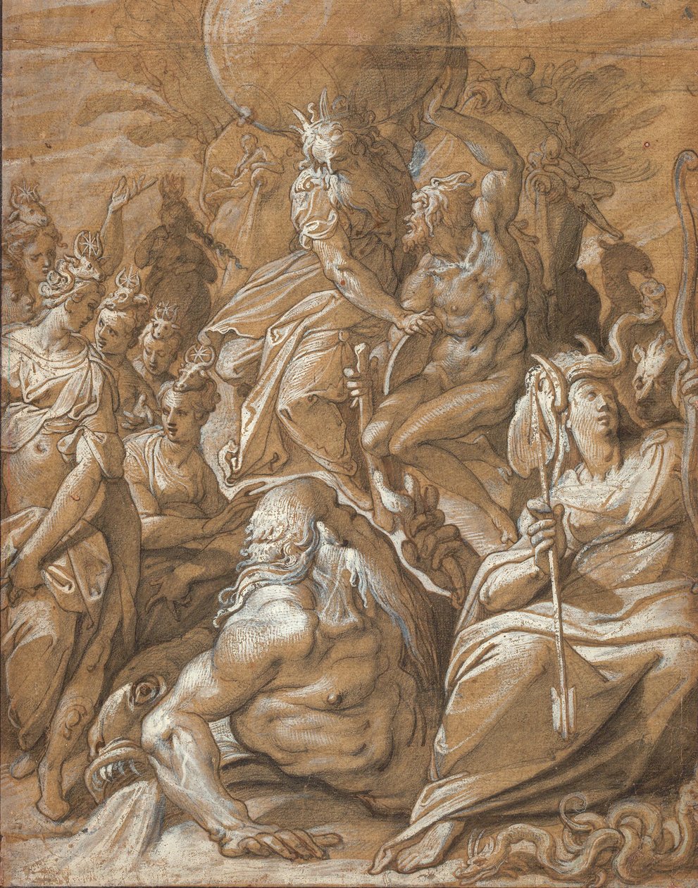 Atlas e Hércules de Jacopo Zucchi