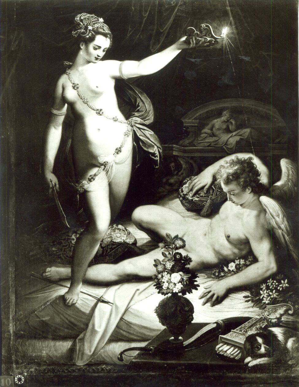 Cupido Surpreendente Psique de Jacopo Zucchi