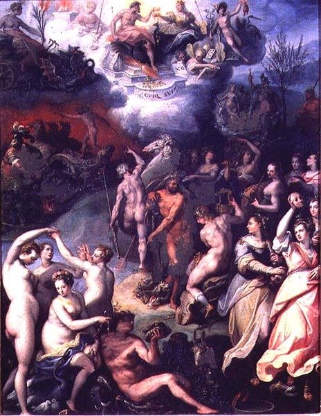 A Idade da Prata (óleo sobre cobre) de Jacopo Zucchi