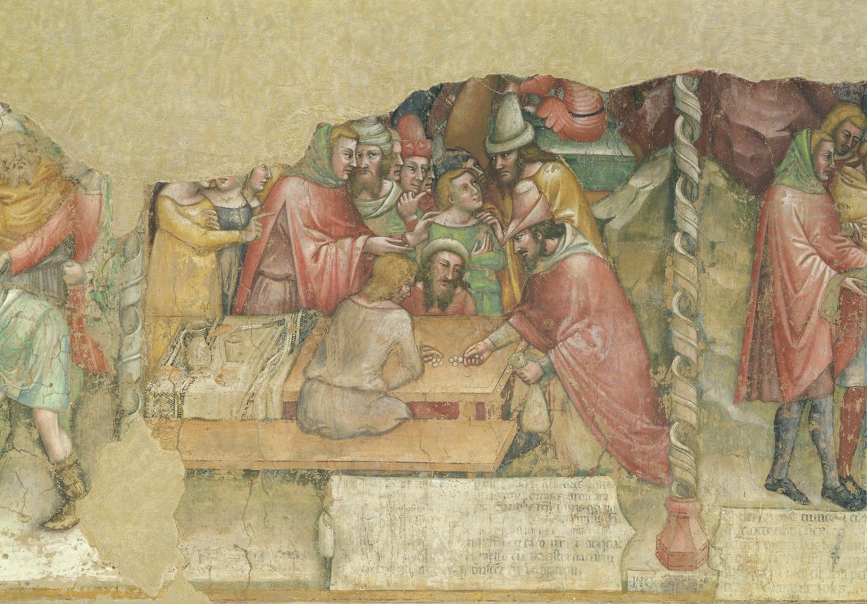 José vendido pelos seus irmãos (fresco) de Jacopo da Bologna