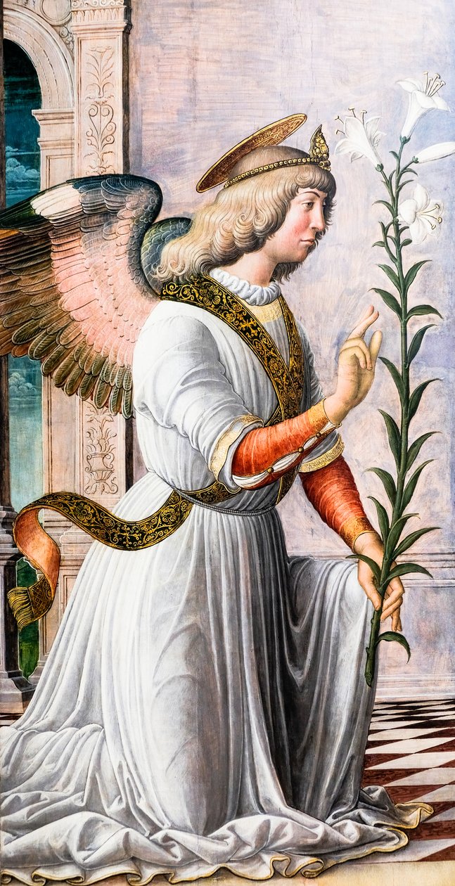 Anjo da Anunciação, c. 1494-97 (pintura) de Jacopo da Montagnana
