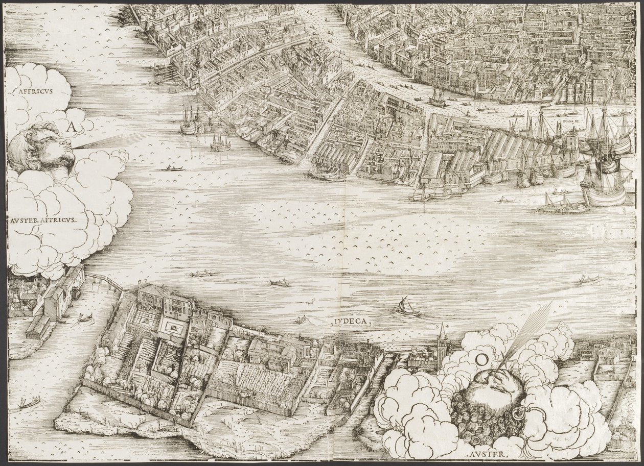 Vista de Veneza [bloco inferior esquerdo] de Jacopo de