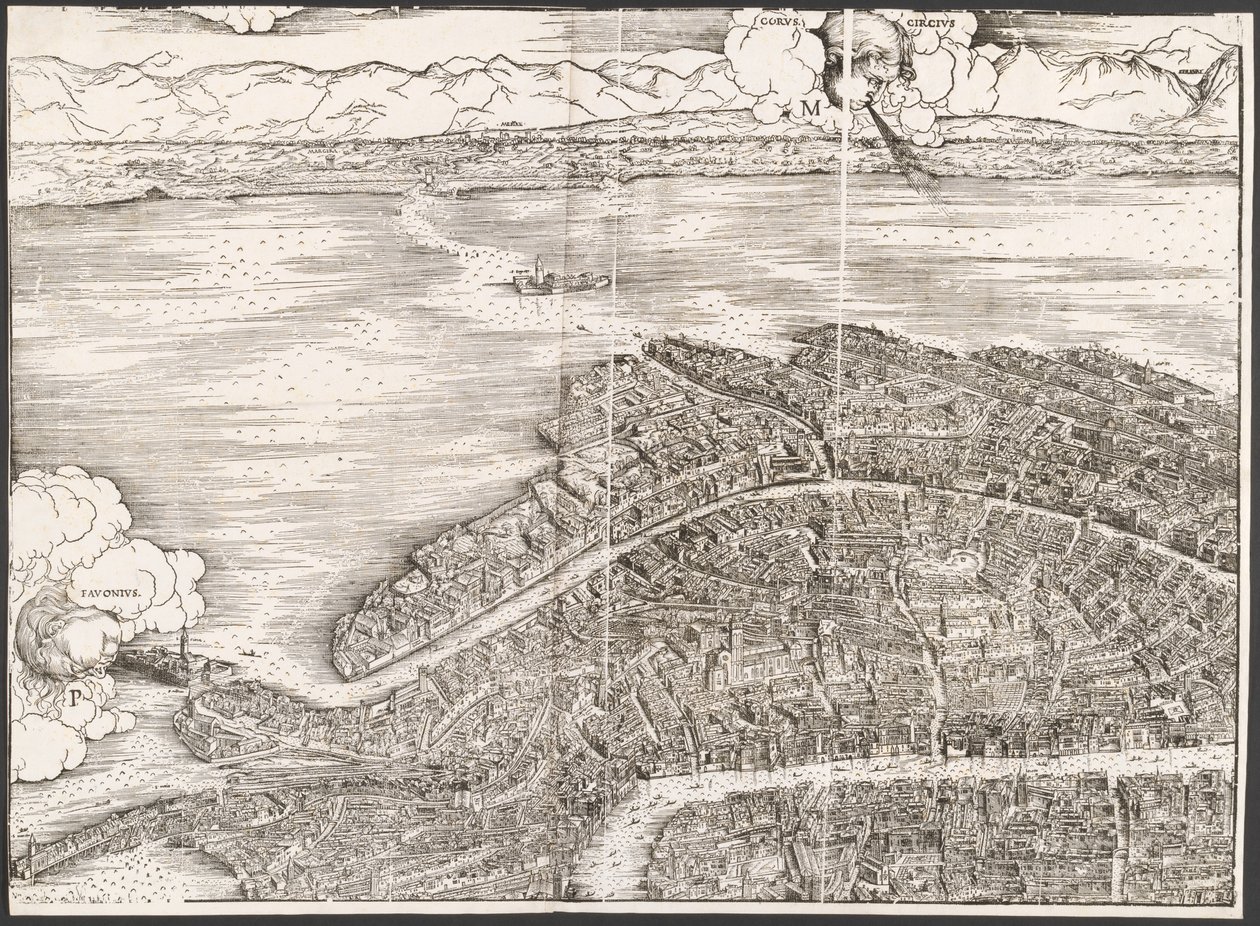 Vista de Veneza [bloco superior esquerdo] de Jacopo de