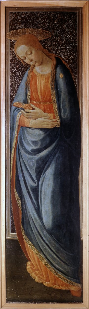 Prédelle da Anunciação representando a Virgem de Jacopo del Sellaio