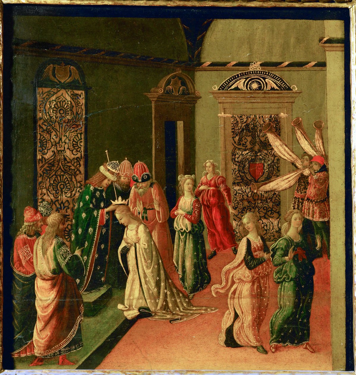 A Coroação de Ester por Assuero ... de Jacopo del Sellaio
