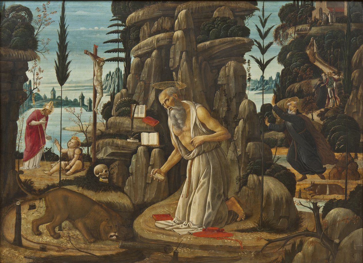 O penitente São Jerônimo de Jacopo del Sellaio