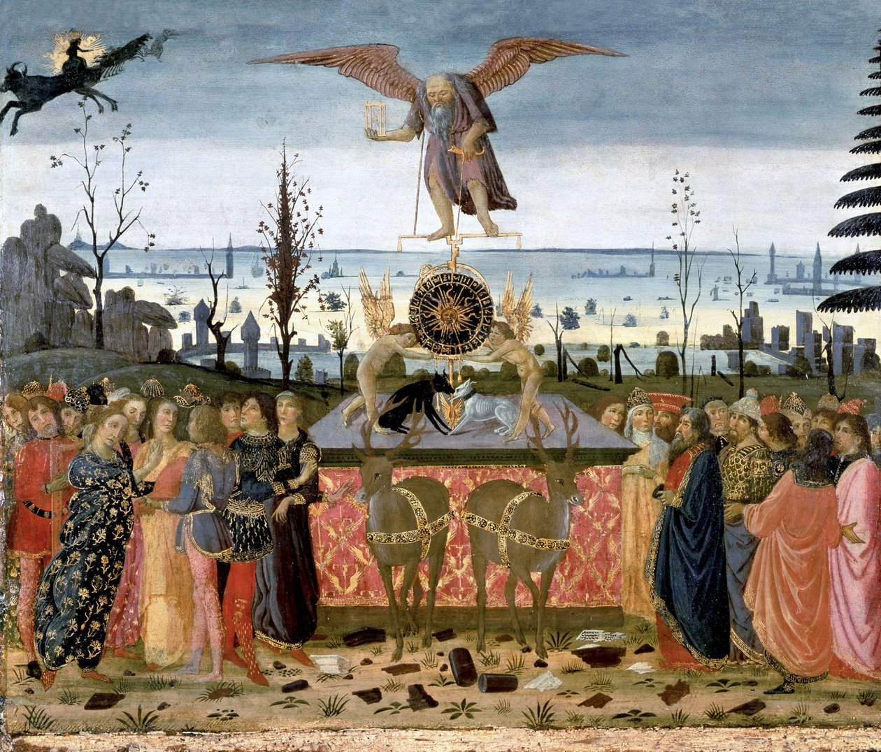 O Triunfo do Tempo, 1480-1490 de Jacopo del Sellaio
