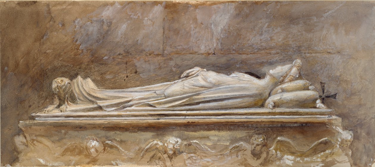 O túmulo de Ilaria del Carretto no Duomo, Lucca, 10 de agosto a 26 de setembro de 1874 de Jacopo della Quercia