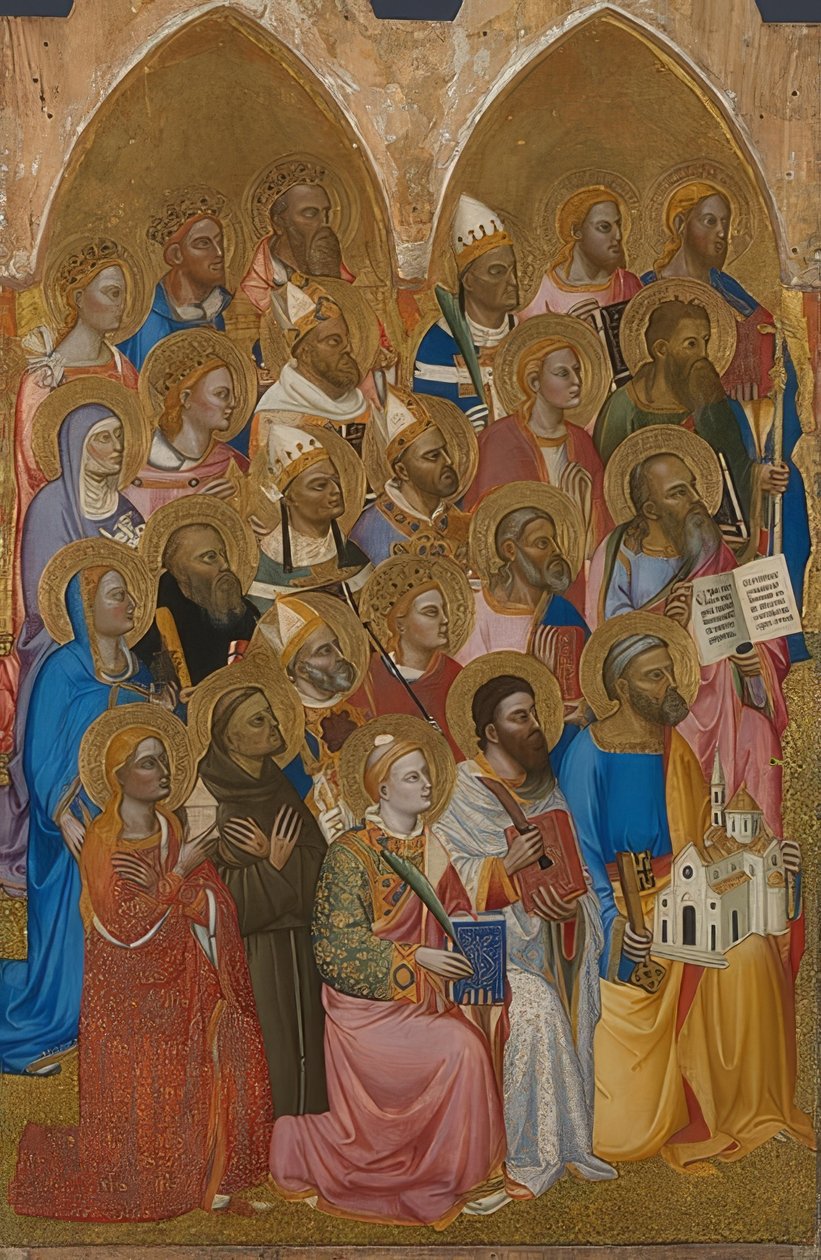 Santos adoradores (asas do altar de San Pier Maggiore). 1370-71 de Jacopo di Cione