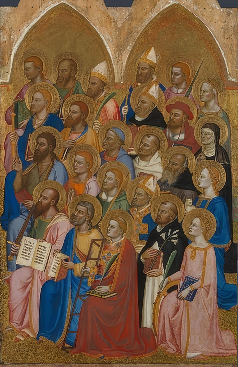 Santos adoradores (asas do altar de San Pier Maggiore). 1370-71 de Jacopo di Cione