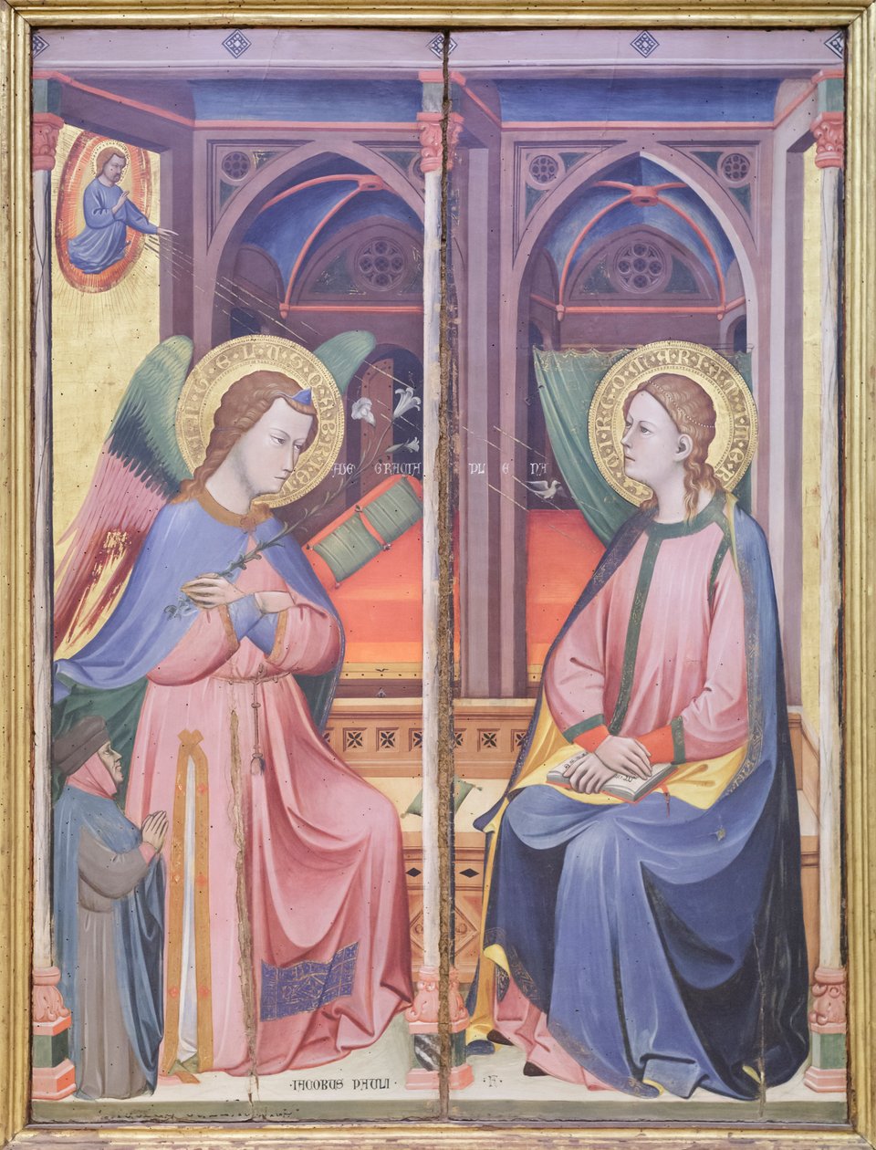 Anunciação, c.1390 (têmpera sobre painel) de Jacopo di Paolo