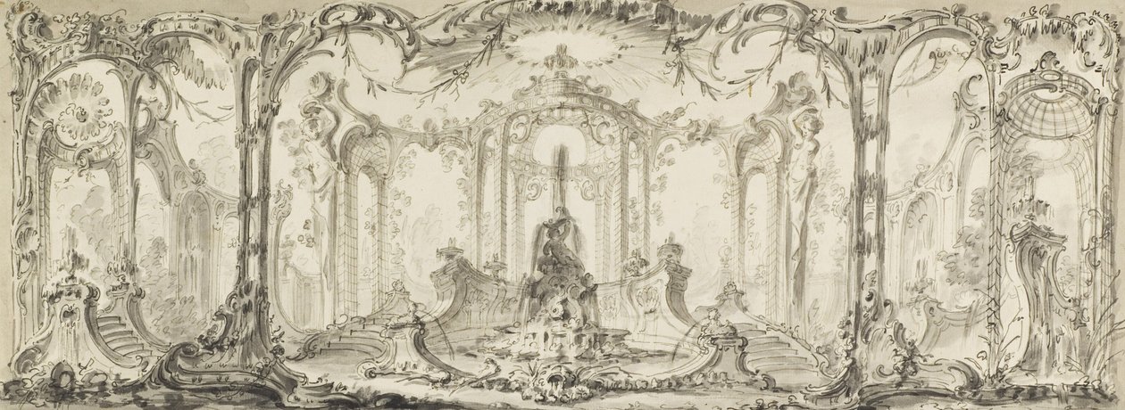 Design para uma decoração ornamental de Jacques de Lajoüe