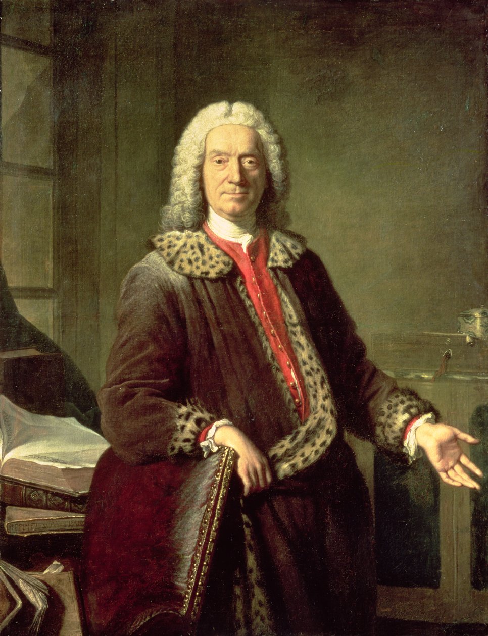 Retrato de Prosper Jolyot de Crebillon (1679-1762), 1746 de Jacques Andre Joseph Camelot Aved
