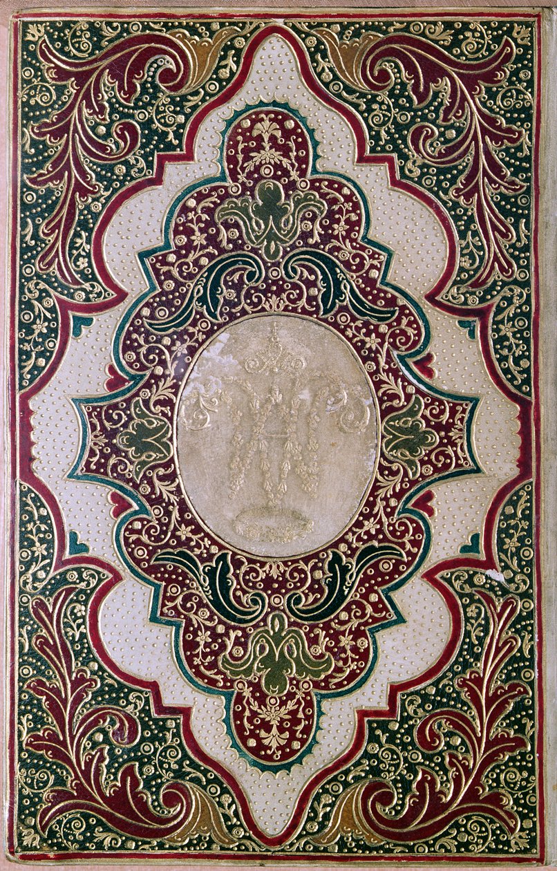 Encadernação em mosaico, c.1745 (couro) de Jacques Antoine Derome