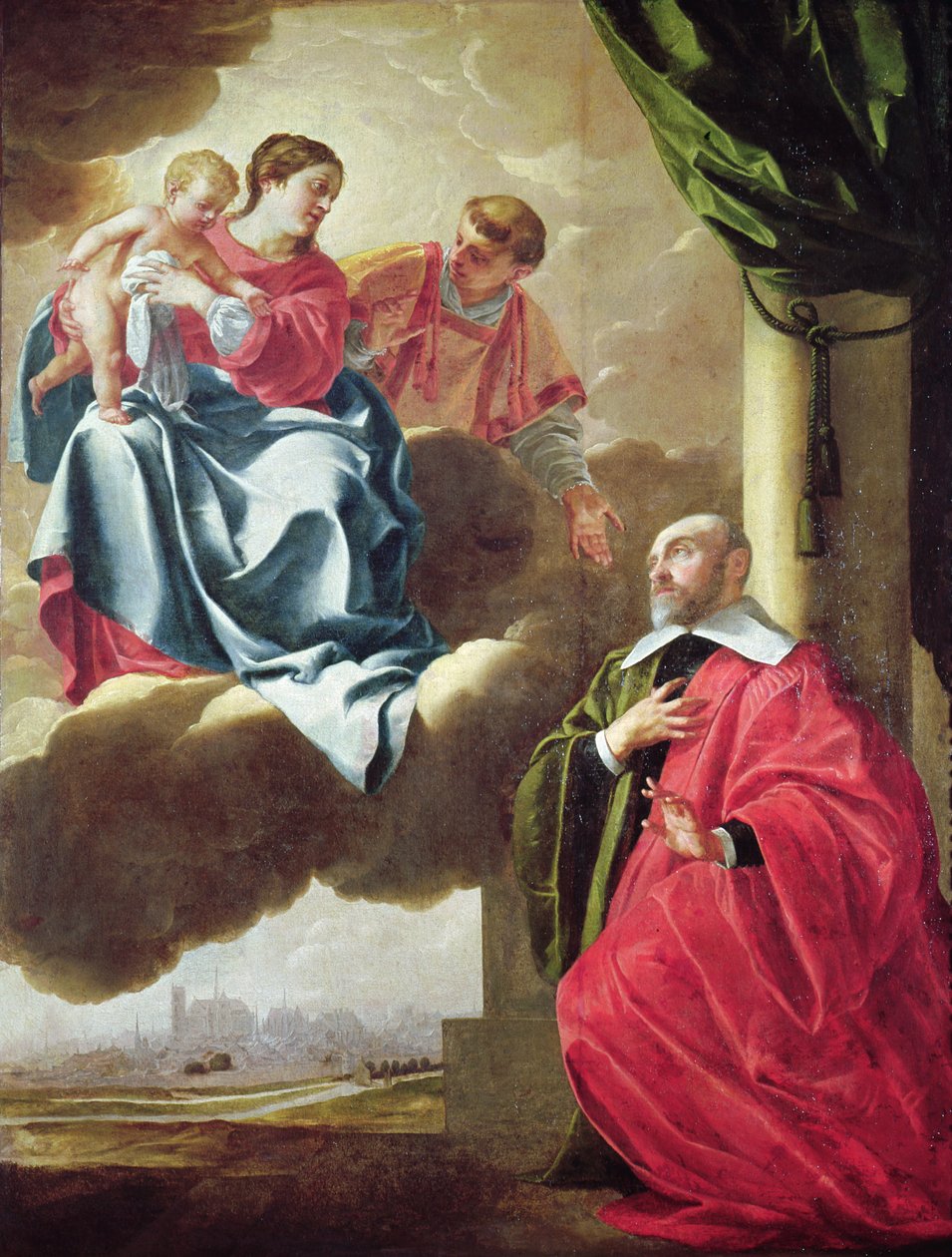 Pierre Tullier Antes da Virgem e do Menino e do Santo Estêvão de Jacques Blanchard