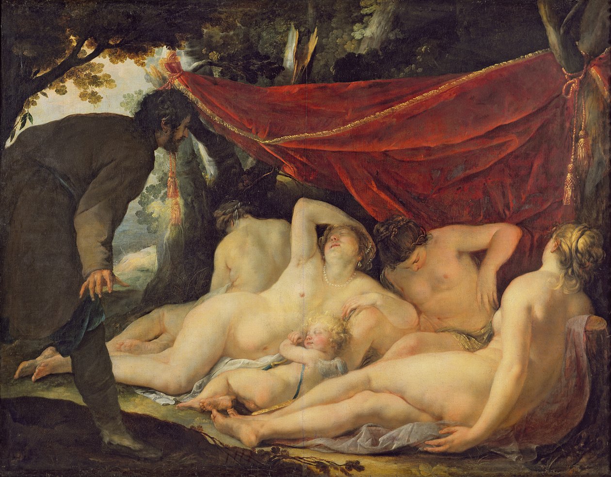 Vênus e as Graças Surpreendidos por um Mortal de Jacques Blanchard