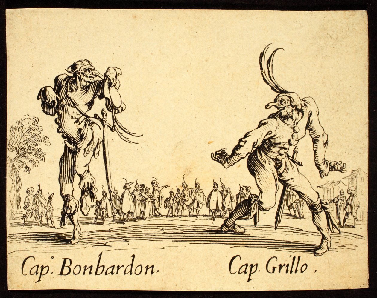 Capitães Bonbardon e Grillo, 1622 de Jacques Callot