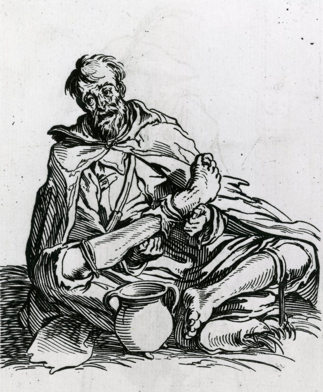 Mendigo sentado de Jacques Callot