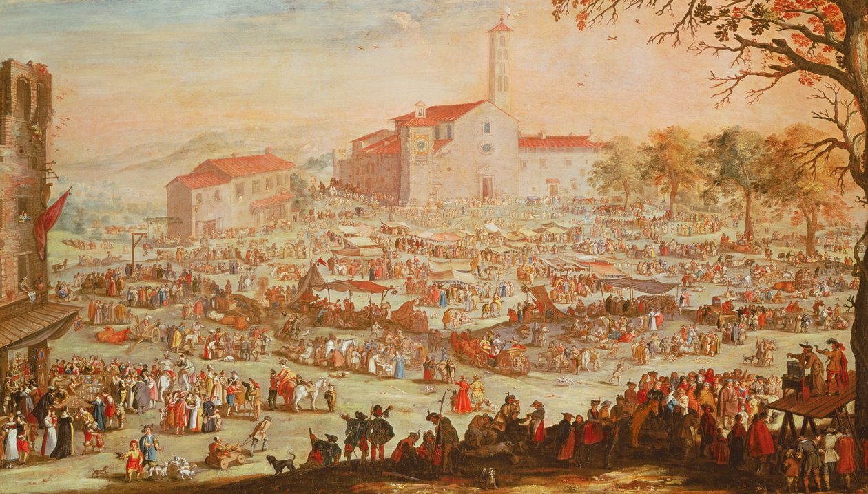A Feira de Impruneta, 1638 de Jacques Callot