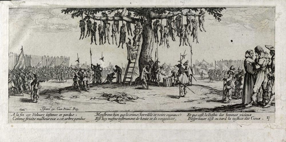 A tortura das misérias e as horas ruins da guerra, pl. 11 de Jacques Callot