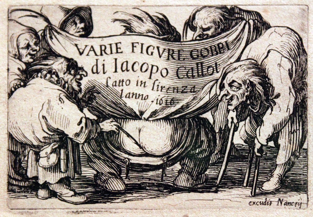 Várias figuras corcundas de Jacques Callot