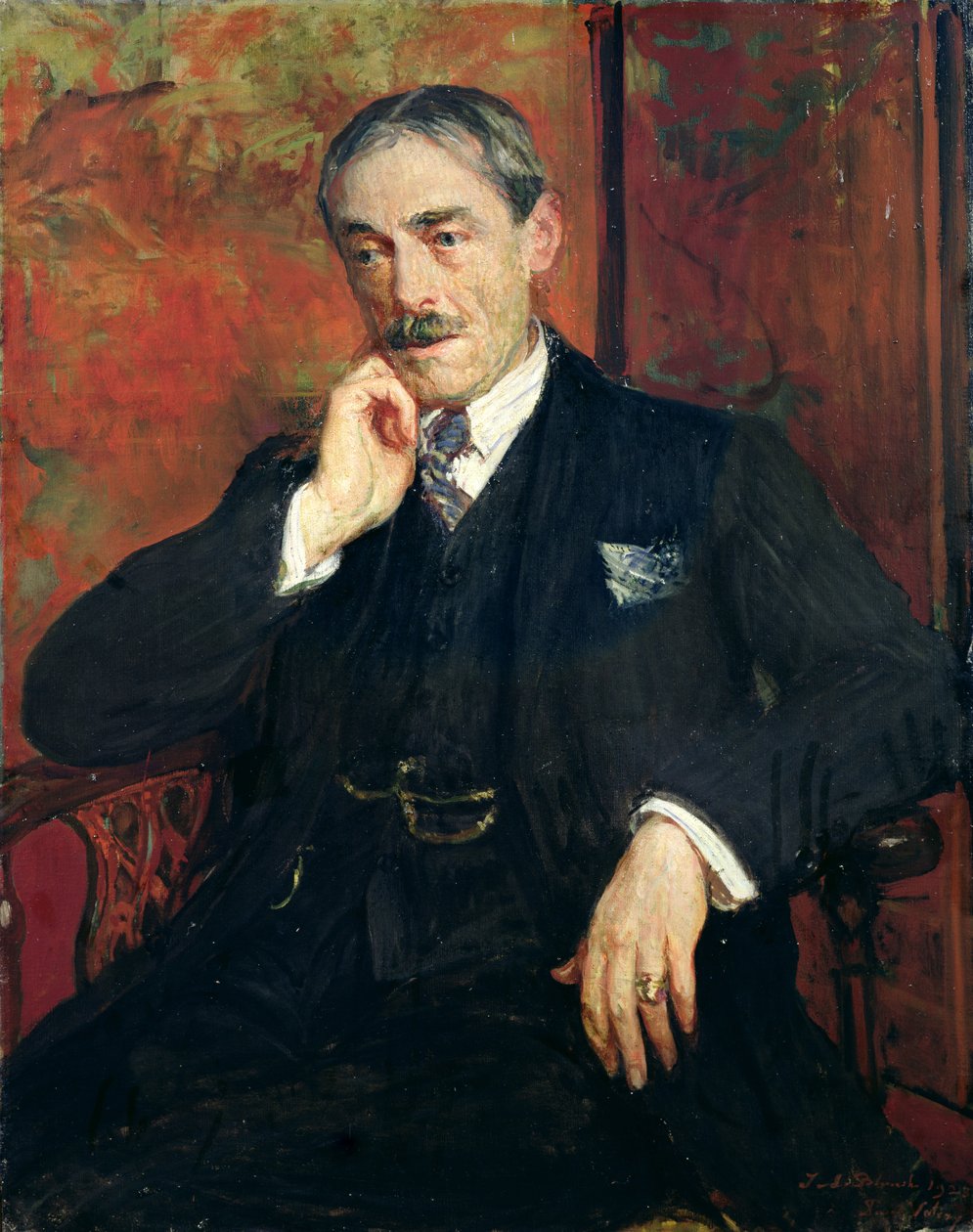 Retrato de Paul Valery (1871-1945), 1923 de Jacques Emile Blanche