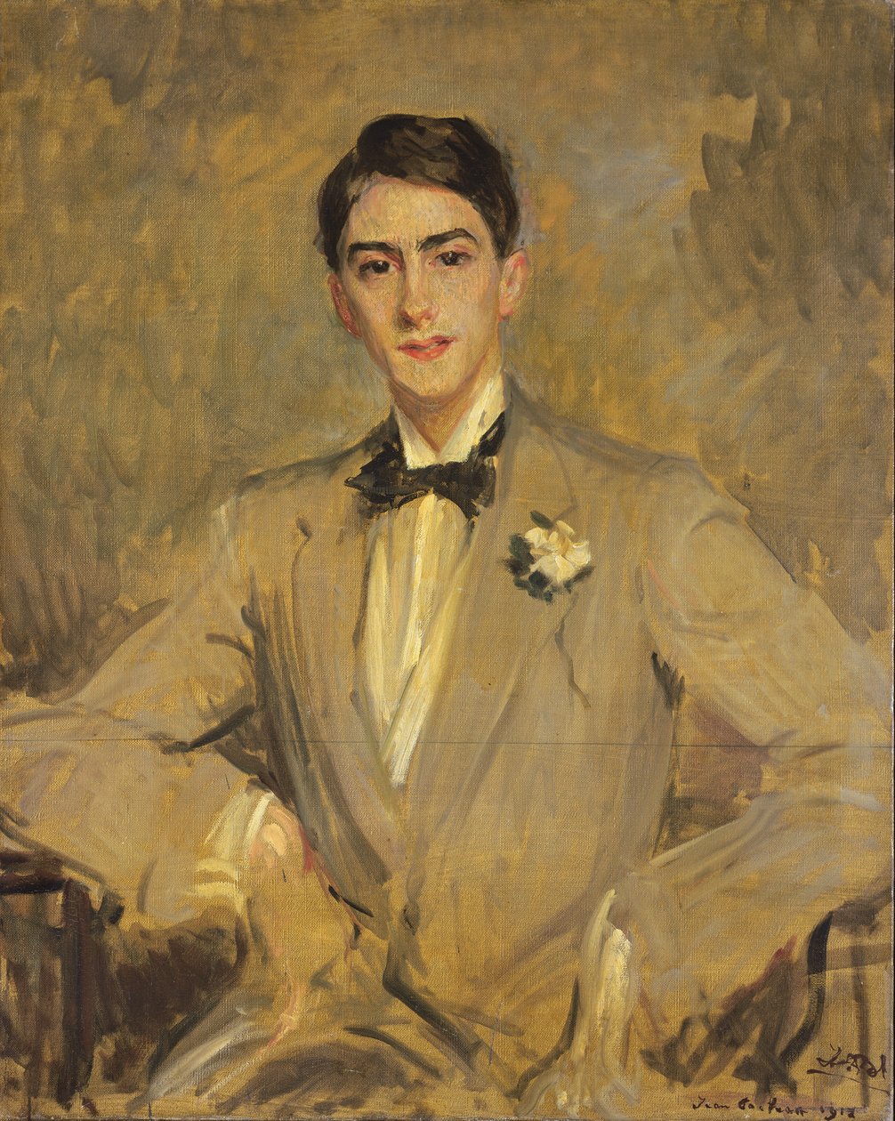 Estudo para um retrato de Jean Cocteau (1889-1963) 1912 de Jacques Emile Blanche