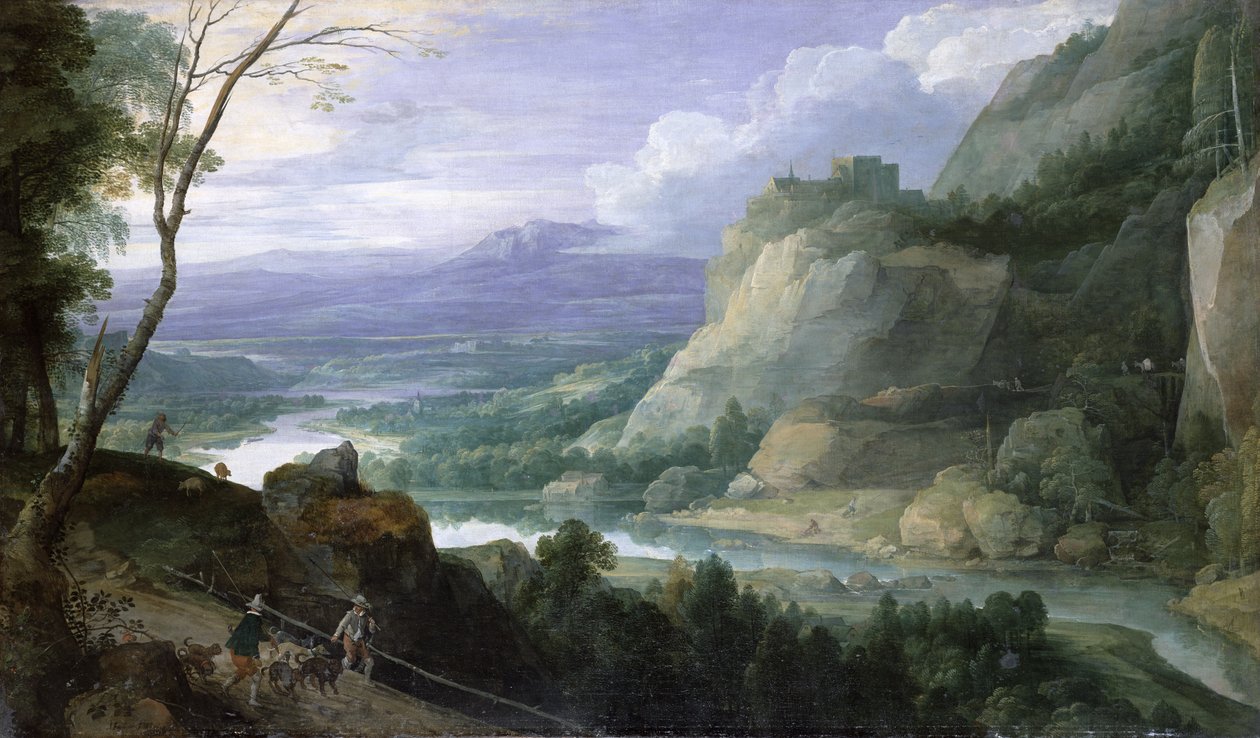 Paisagem montanhosa, 1620 de Jacques Fouquieres