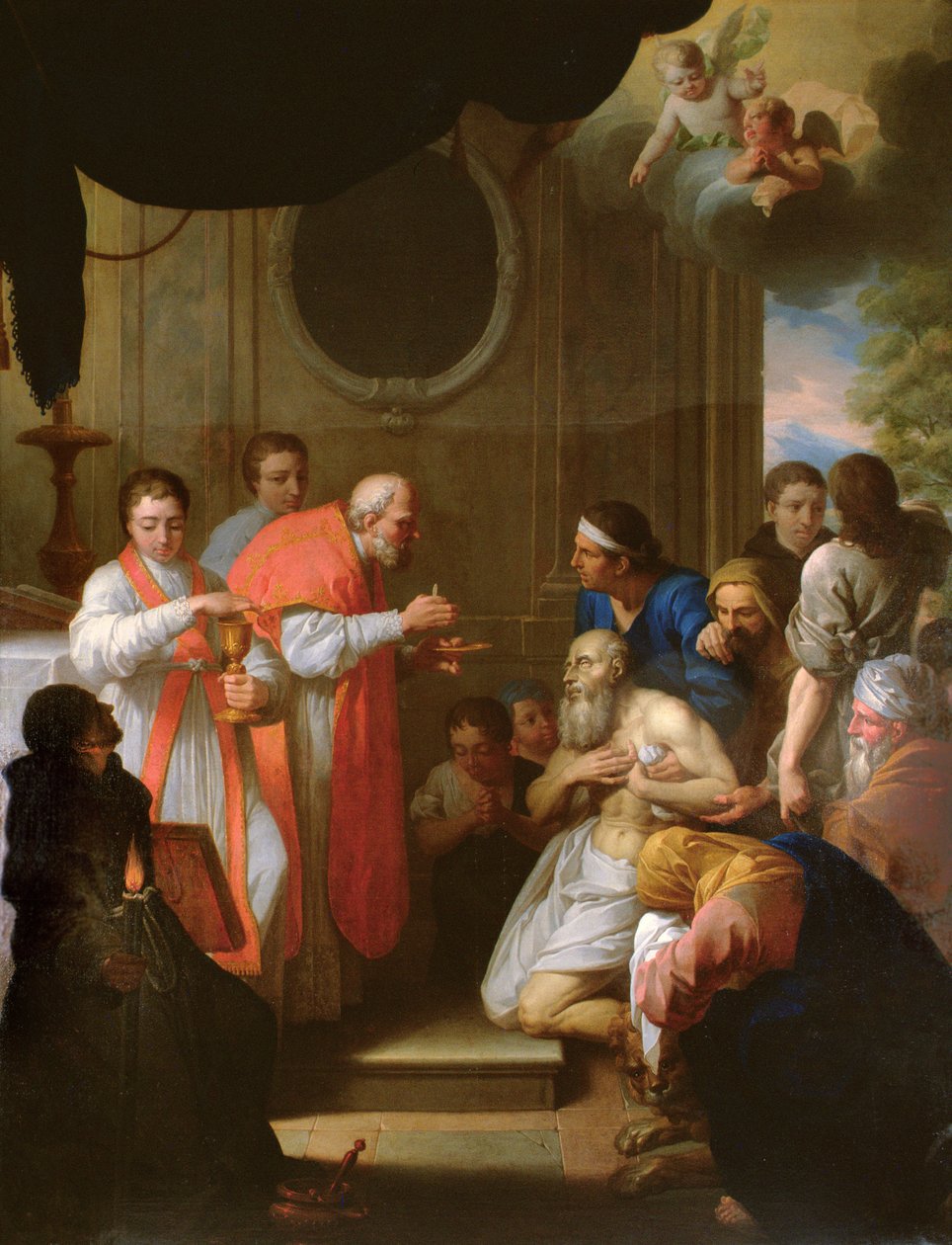 St Roch curando a peste atingida de Jacques Gamelin