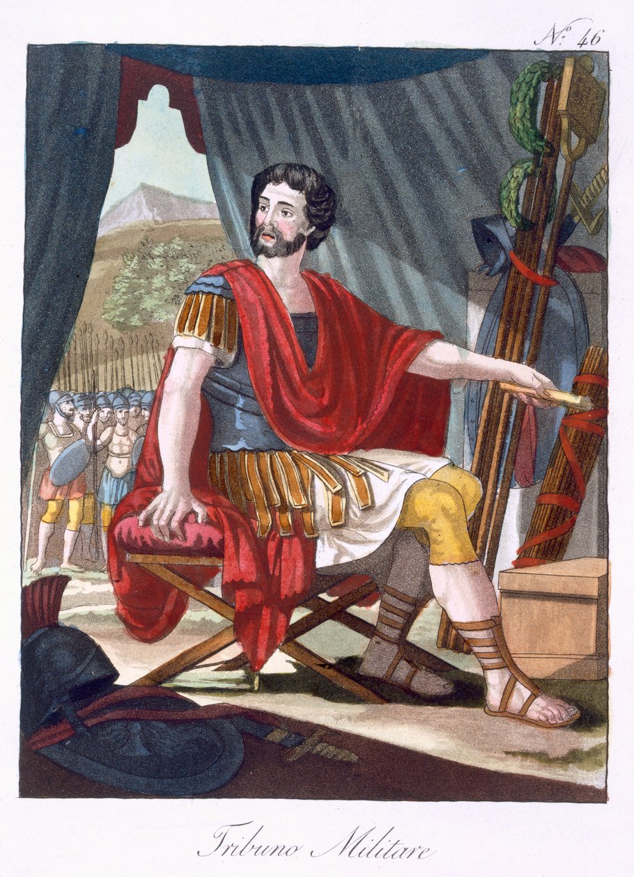 Tribuna Militar, ilustração de &39;L&39;Antique Roma&39;, gravada por Labrousse, publicada em 1796 de Jacques Grasset de Saint Sauveur